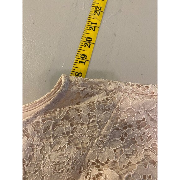 J. Crew Women's Sleeveless Ivory Lace Blouse Ruffled Collar Medium - Picture 9 of 10